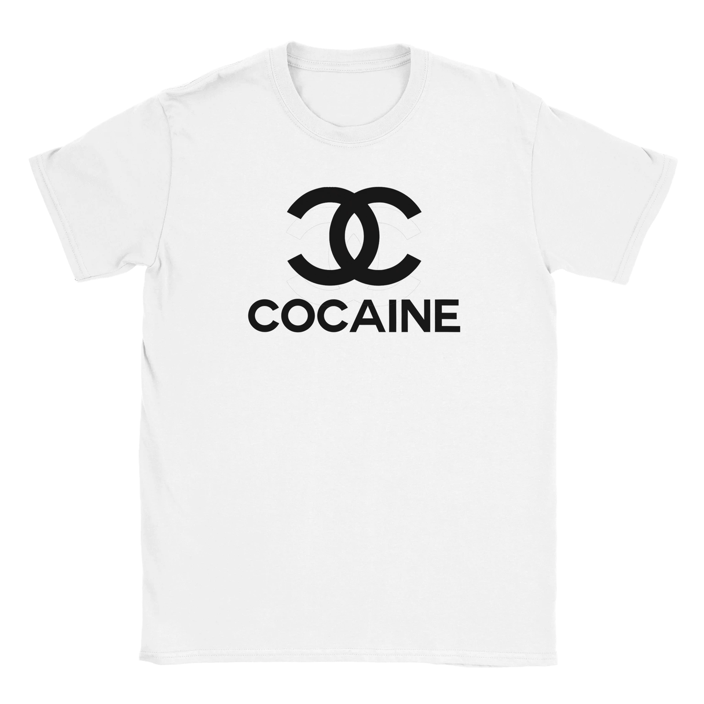 Coco Chanel Cocaine tee shirt funny lustig meme print shirt cotton slim fit - maximumflair