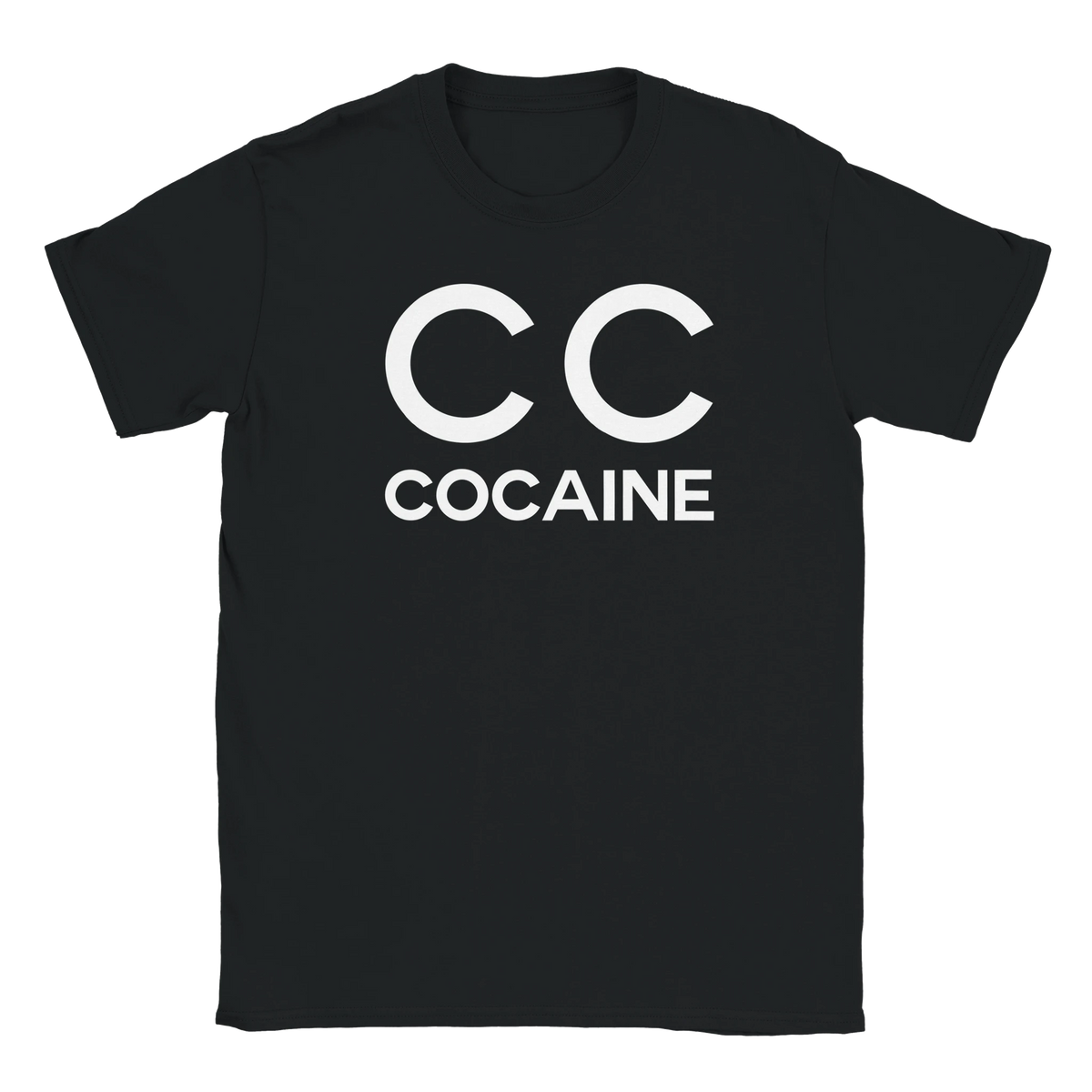 CC c*caine tee swag drip shirt funny lustig meme print shirt cotton slim fit - maximumflair