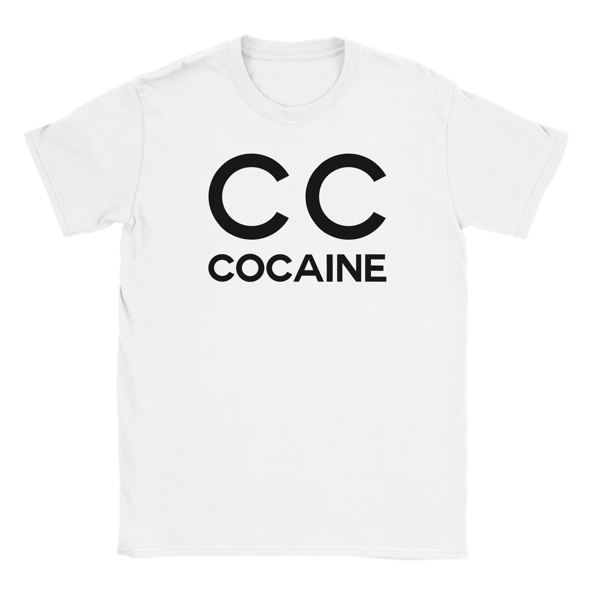 CC c*caine tee swag drip shirt funny lustig meme print shirt cotton slim fit - maximumflair