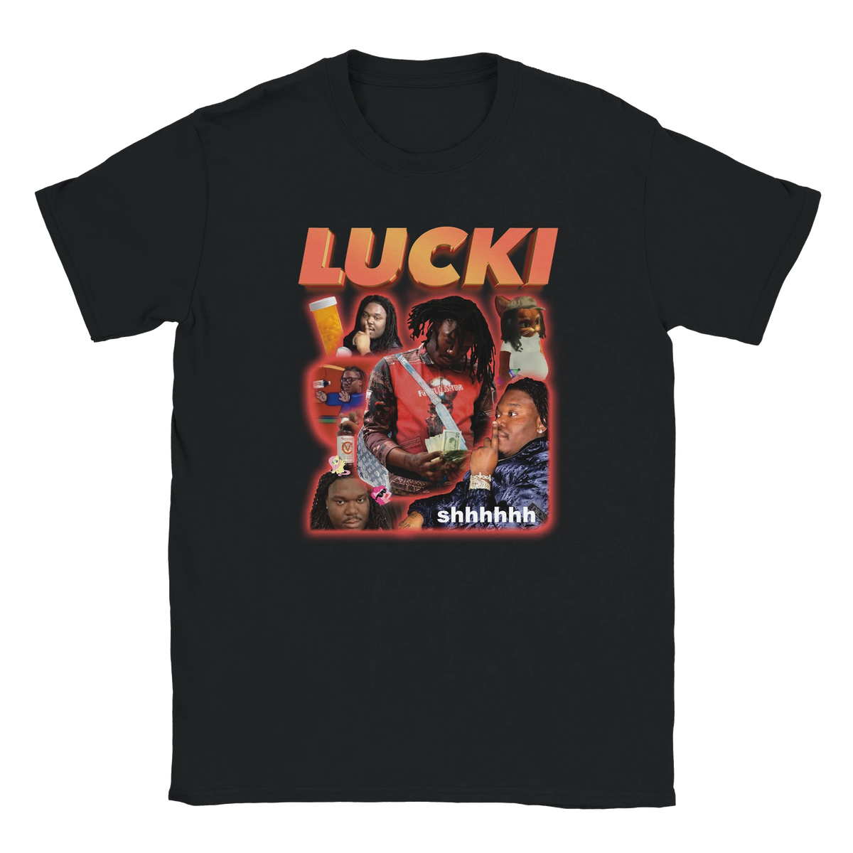 LUCKI GLÜCKI tee shirt meme tshirt im rap hiphop trend style - maximumflair