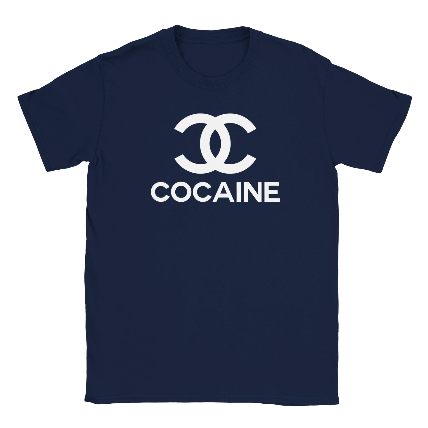 Coco Chanel Cocaine tee shirt funny lustig meme print shirt cotton slim fit - maximumflair