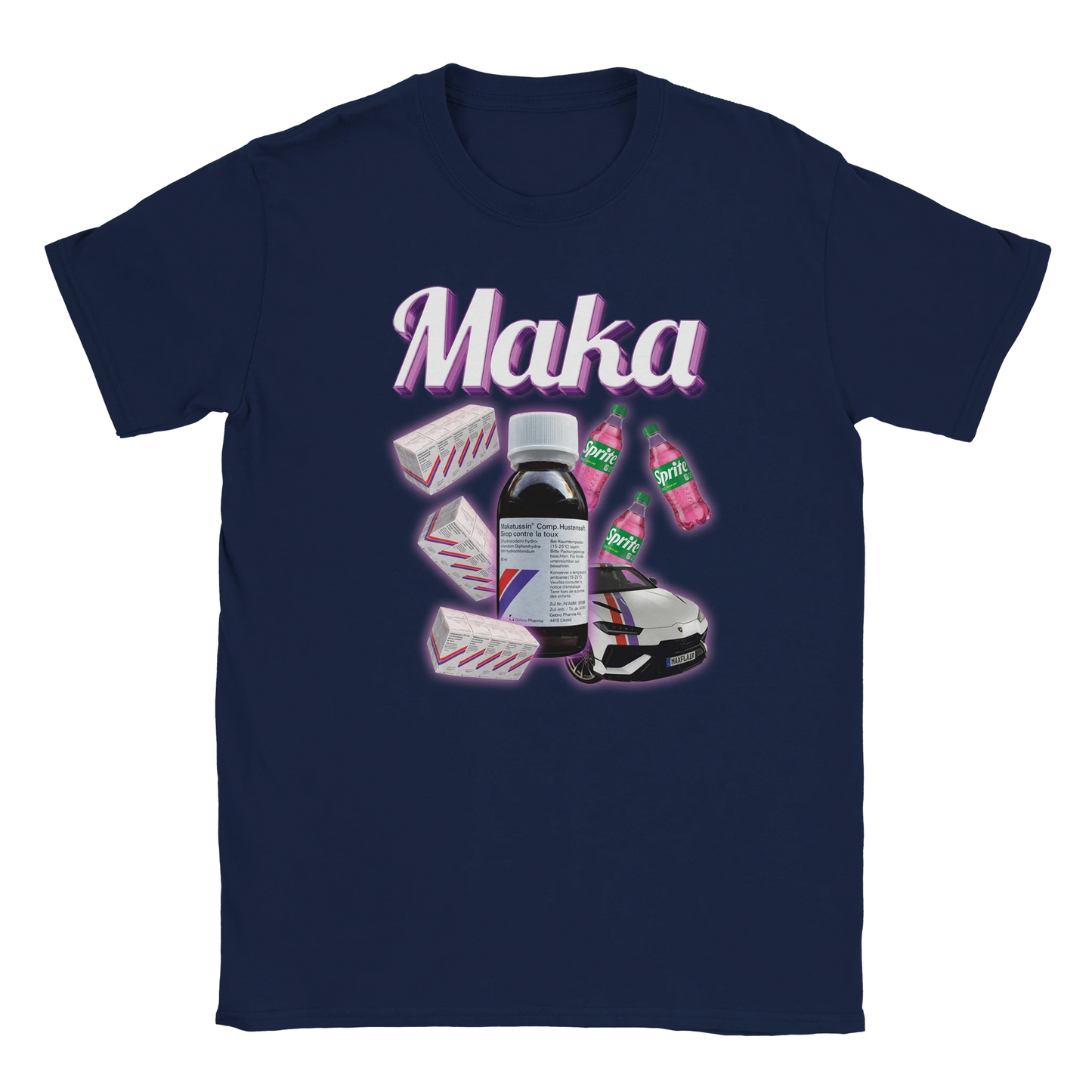 Maka Makatussin Hustensyrup tee shirt funny lustig meme print shirt cotton slim fit - maximumflair