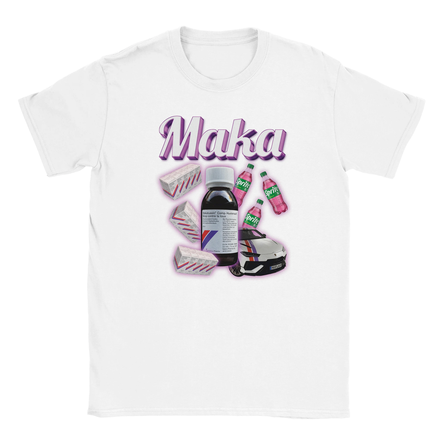 Maka Makatussin Hustensyrup tee shirt funny lustig meme print shirt cotton slim fit - maximumflair
